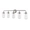 Z-Lite Delaney 5 Light Vanity, Brushed Nickel & Clear 471-5V-BN - alternate 4